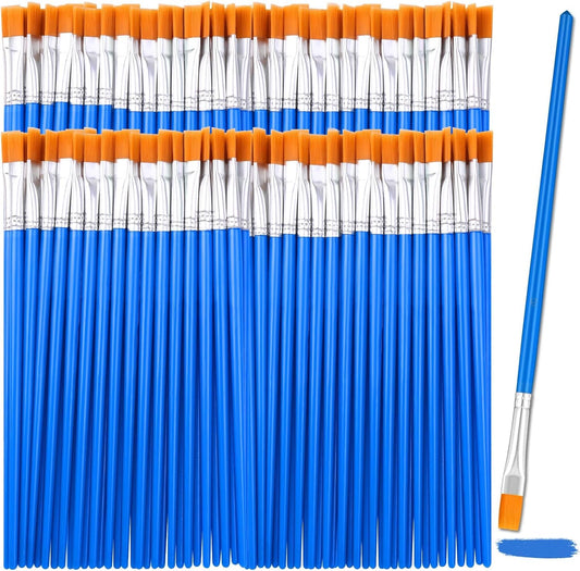 126 Pcs Flat Paint Brushes for Acrylic Painting, Small Paint Brushes Bulk, Kids Paint Brushes Set for Art V1258-DP02-WO-800