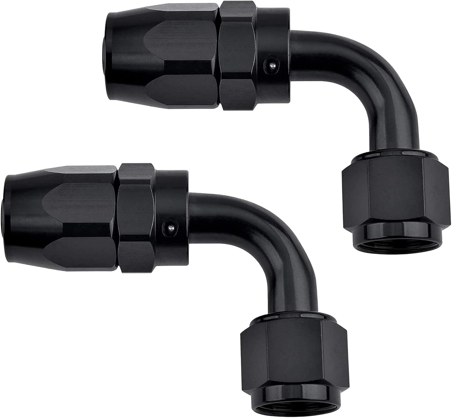 6AN Hose End Fitting 90 Degree Swivel for CPE Braided Hose Black 2PCS V1258-DP02-WO-805