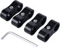 6AN Hose Separator Clamp, AN6 Fuel Line Mounting Clamp Aluminum Black 4PCS V1258-DP02-WO-807