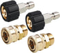 Pressure Washer Quick Connect Fittings, M22 14mm to 3/8 Inch Quick Connector Power Washer Adapter, 2 Set V1258-DP02-WO-831
