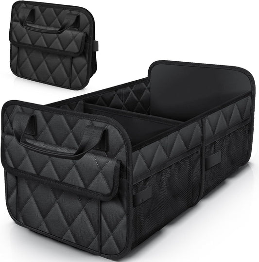 Trunk Organizer for SUV - Foldable & Portable Car Organizers and Storage with 2 Compartments, Large Capacity V1258-DP02-WO-836