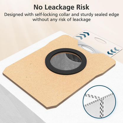 18 pcs Dust Bags for eufy Omni C20 C10 Robot Vacuum, 3.6L Large Capacity Replacement Bags with 3-Layer V1258-DP02-WO-840
