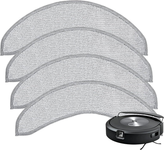 4 Pack Replacement Mop Pads for i-Robot Roomba Combo j7+/ j9+ Accessories, Microfiber Washable Mopping Pad V1258-DP02-WO-843