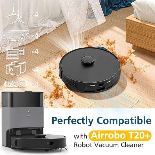 T20+ Accessories Replacement Parts for Airrobo T20+ /T25+/T30+/T25+C and for FIXR T20 Robotic Vacuum Cleaner, V1258-DP02-WO-845