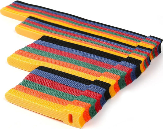 Cable Ties 180PCS, 4+6+8+10 inch Reusable Multi-Colour Cable Ties Wire Ties Cord Organizer Cable Organizer V1258-DP02-WO-847
