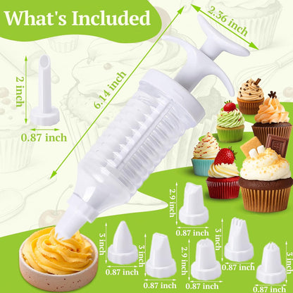 Cake Decorating Gun, Cupcake Icing Piping Kit, Cake Decorating Kit with 8 Piping Tips, Cupcake V1258-DP02-WO-85