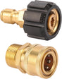 Pressure Washer Quick Connect Fittings, Quick Connect Kit M22 14mm to 3/8 Inch, 2 Pieces V1258-DP02-WO-851