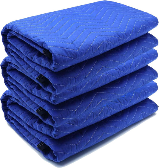 3 Pack Moving Blankets 40x72in Heavy Duty Padded Packing Blankets for Moving Shipping Protecting Furniture V1258-DP02-WO-865