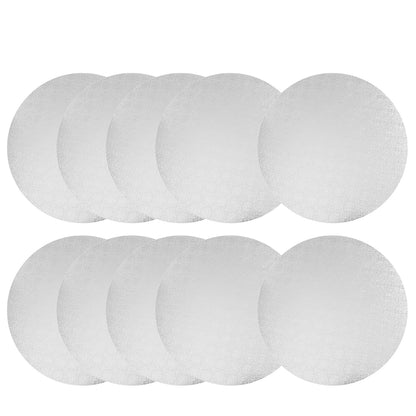 White Wraparound Cake Pastry Round Drum Board 1/4 Inch Thick, 12 Inch Diameter - Pack of 10 V1258-DP02-WO-871