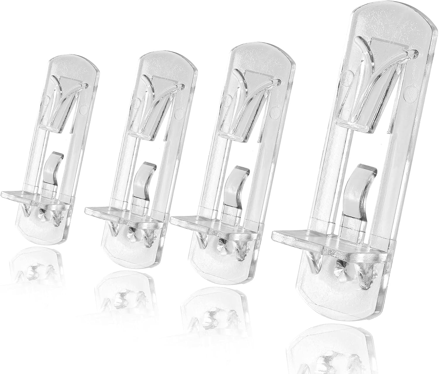 10pcs Locking Shelf Pins - 5mm Cabinet Shelf Pegs, Clear Plastic Shelf Clips for 3/4" Thick Board V1258-DP02-WO-877