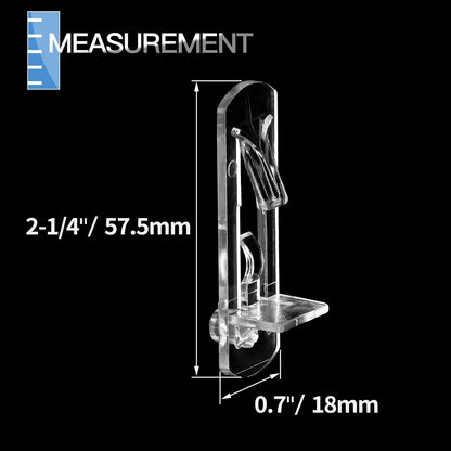 10pcs Locking Shelf Pins - 5mm Cabinet Shelf Pegs, Clear Plastic Shelf Clips for 3/4" Thick Board V1258-DP02-WO-877