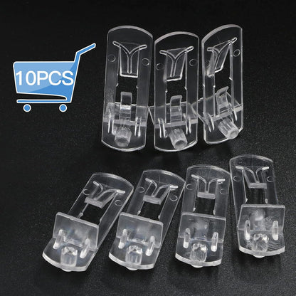 10pcs Locking Shelf Pins - 5mm Cabinet Shelf Pegs, Clear Plastic Shelf Clips for 3/4" Thick Board V1258-DP02-WO-877