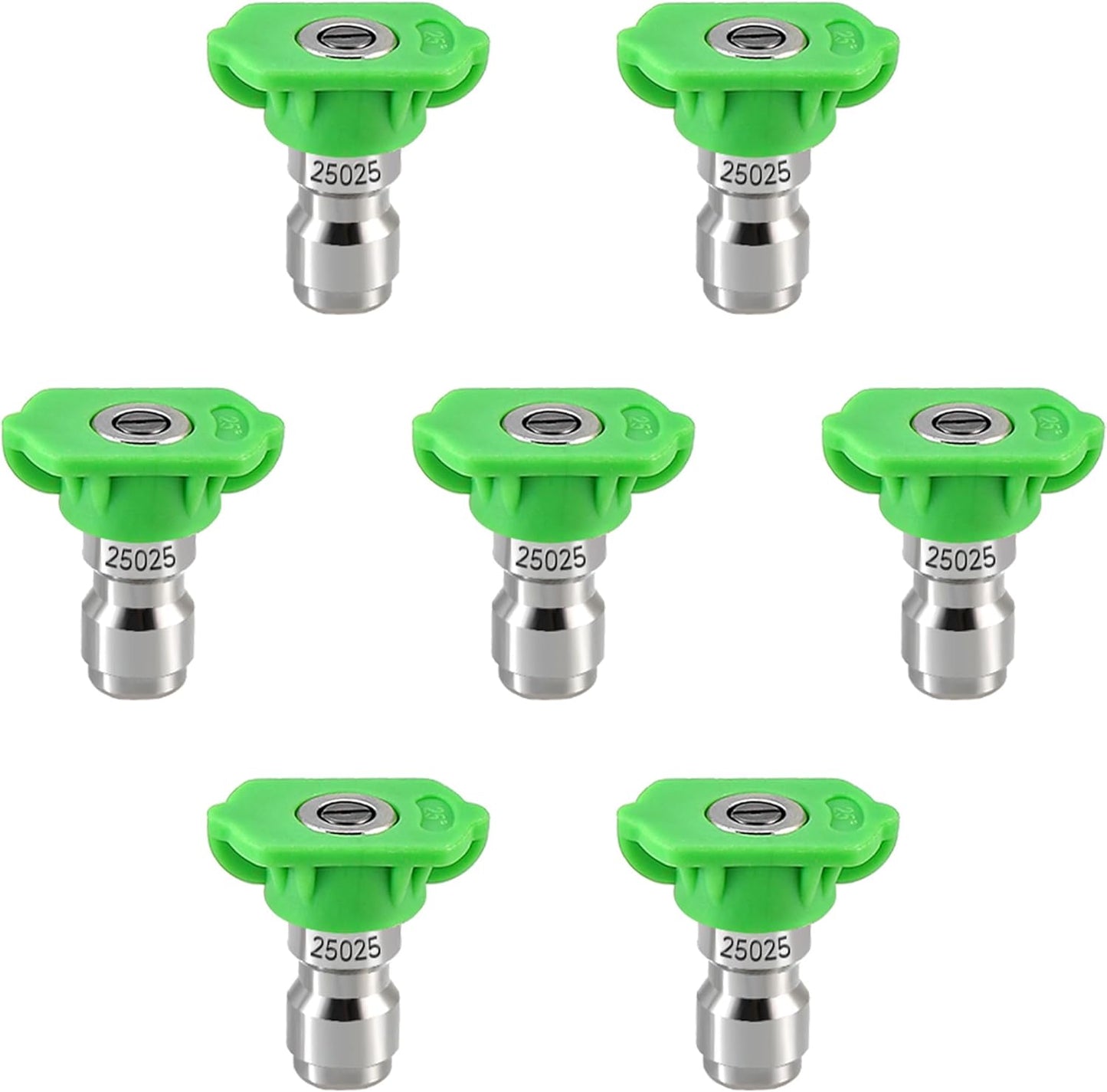 Pressure Washer Tips, 25 Degree Green Power Washer Nozzle Tips 7 Pack, 1/4 Inch Quick Connect, 4000 PSI V1258-DP02-WO-887