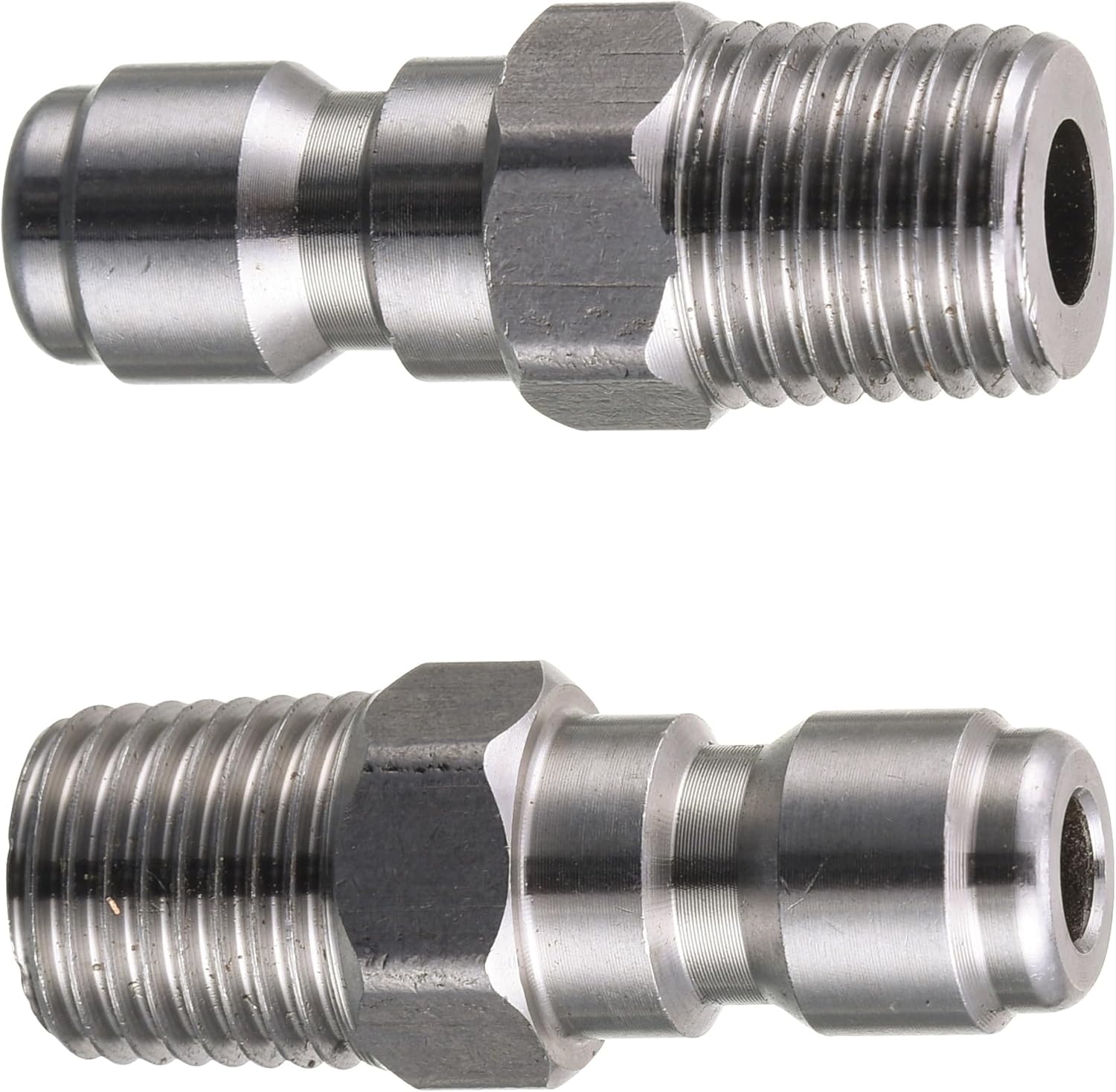 Pressure Washer Coupler, Quick Connect Plug, 1/4 Inch Male NPT Fitting, 5000 PSI, 2-Pack V1258-DP02-WO-889