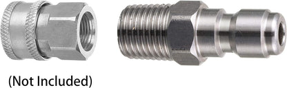 Pressure Washer Coupler, Quick Connect Plug, 1/4 Inch Male NPT Fitting, 5000 PSI, 2-Pack V1258-DP02-WO-890
