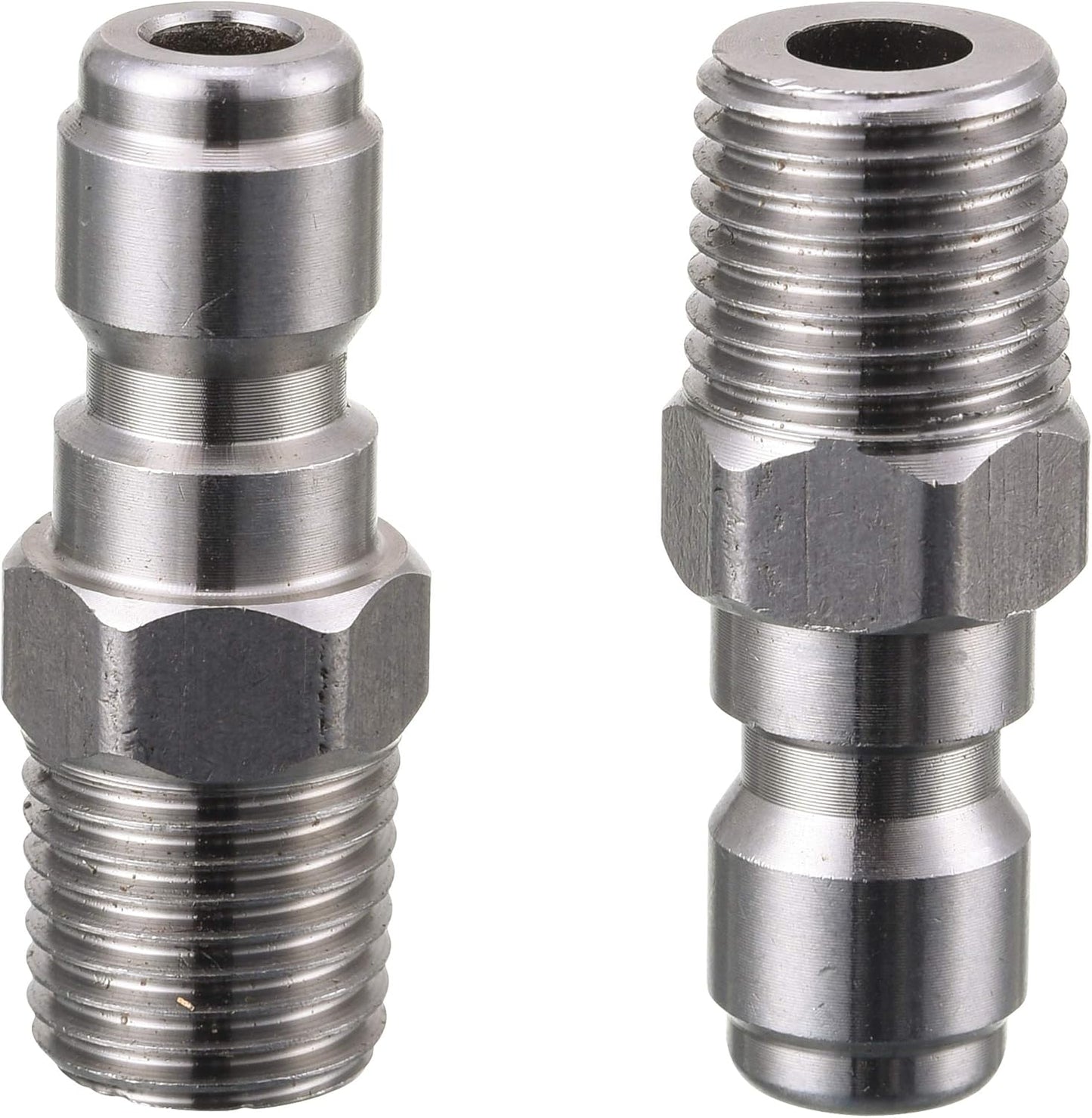 Pressure Washer Coupler, Quick Connect Plug, 1/4 Inch Male NPT Fitting, 5000 PSI, 2-Pack V1258-DP02-WO-890