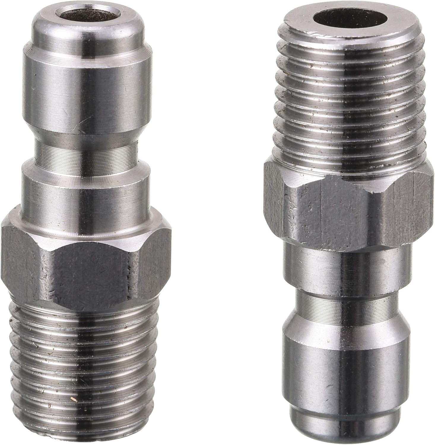 Pressure Washer Coupler, Quick Connect Plug, 1/4 Inch Male NPT Fitting, 5000 PSI, 2-Pack V1258-DP02-WO-890