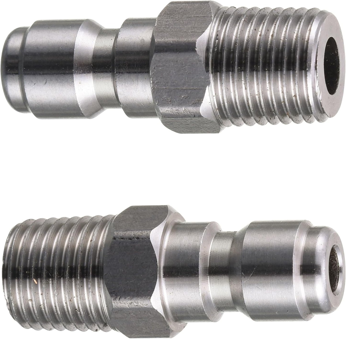 Pressure Washer Coupler, Quick Connect Plug, 1/4 Inch Male NPT Fitting, 5000 PSI, 2-Pack V1258-DP02-WO-890