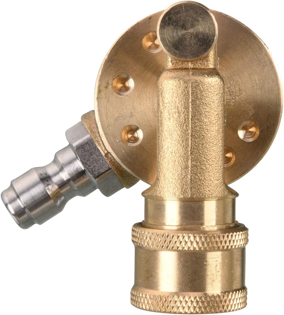 Pivoting Coupler for Pressure Washer Tips, Gutter Cleaner Attachment, 1/4 Inch Quick Disconnect, 240 Degree, V1258-DP02-WO-892