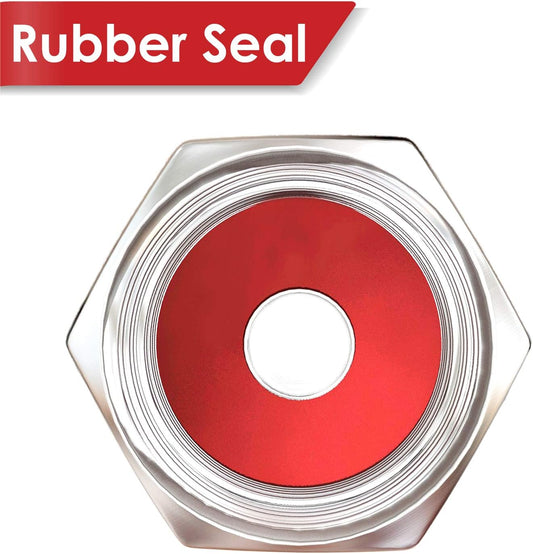 Brass (8 Pack) Tire Valve Caps Silver, Premium Metal Rubber Seal Tire Valve Stem Caps, Dust Proof Covers V1258-DP02-WO-900