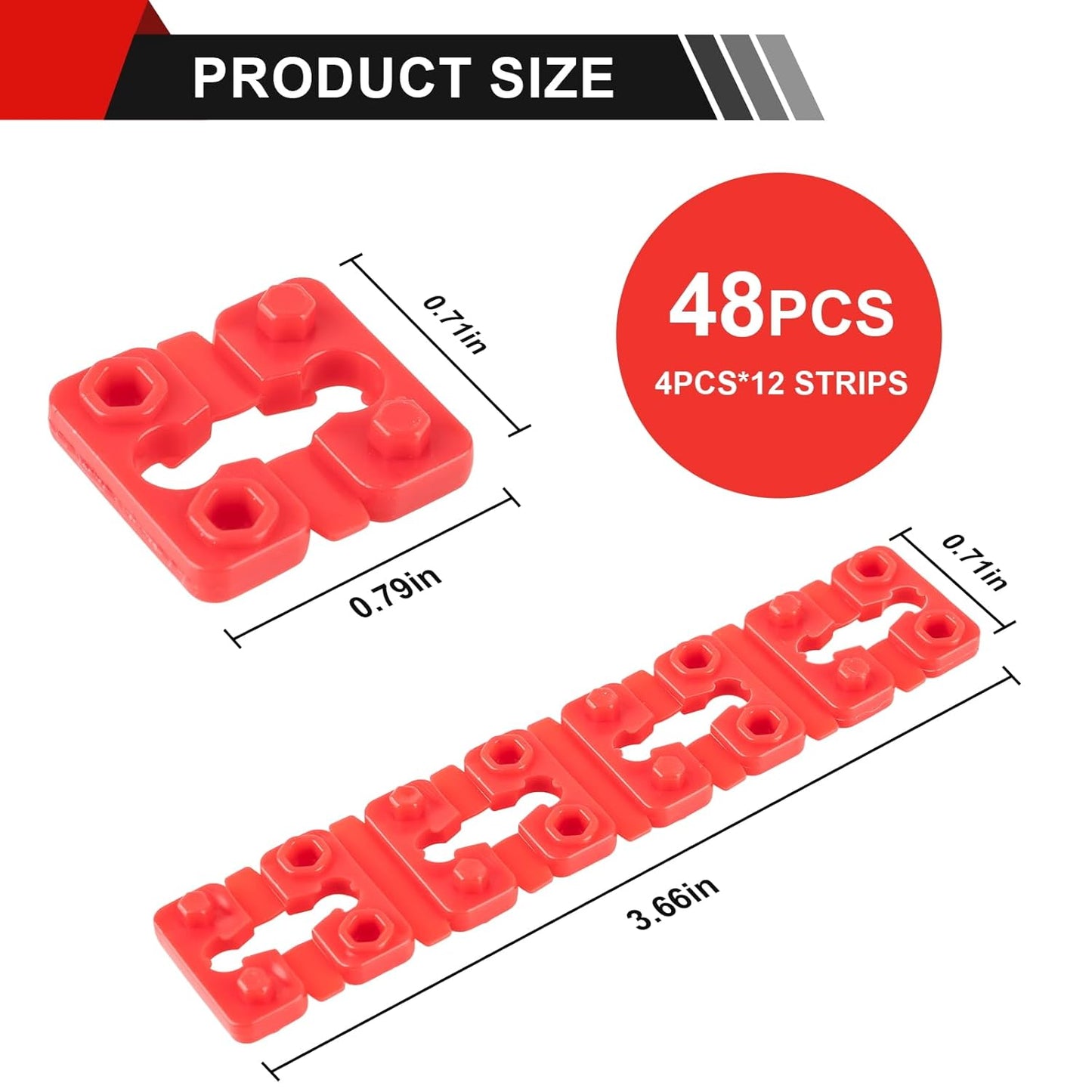 Outlet Spacers for Electrical Box, 48 PCS Spacers for Box Extender Kit, Plastic Wall Plate Spacer, Tile V1258-DP02-WO-908
