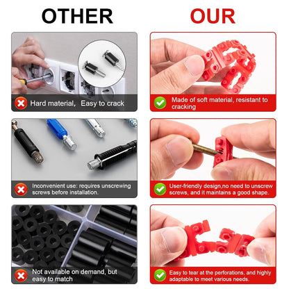 Outlet Spacers for Electrical Box, 48 PCS Spacers for Box Extender Kit, Plastic Wall Plate Spacer, Tile V1258-DP02-WO-908