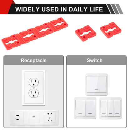 Outlet Spacers for Electrical Box, 48 PCS Spacers for Box Extender Kit, Plastic Wall Plate Spacer, Tile V1258-DP02-WO-908