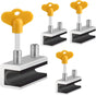Window Locks, 4 Sets Sliding Security Window Lock with Key for Vertical & Horizontal Sliding Windows & V1258-DP02-WO-911