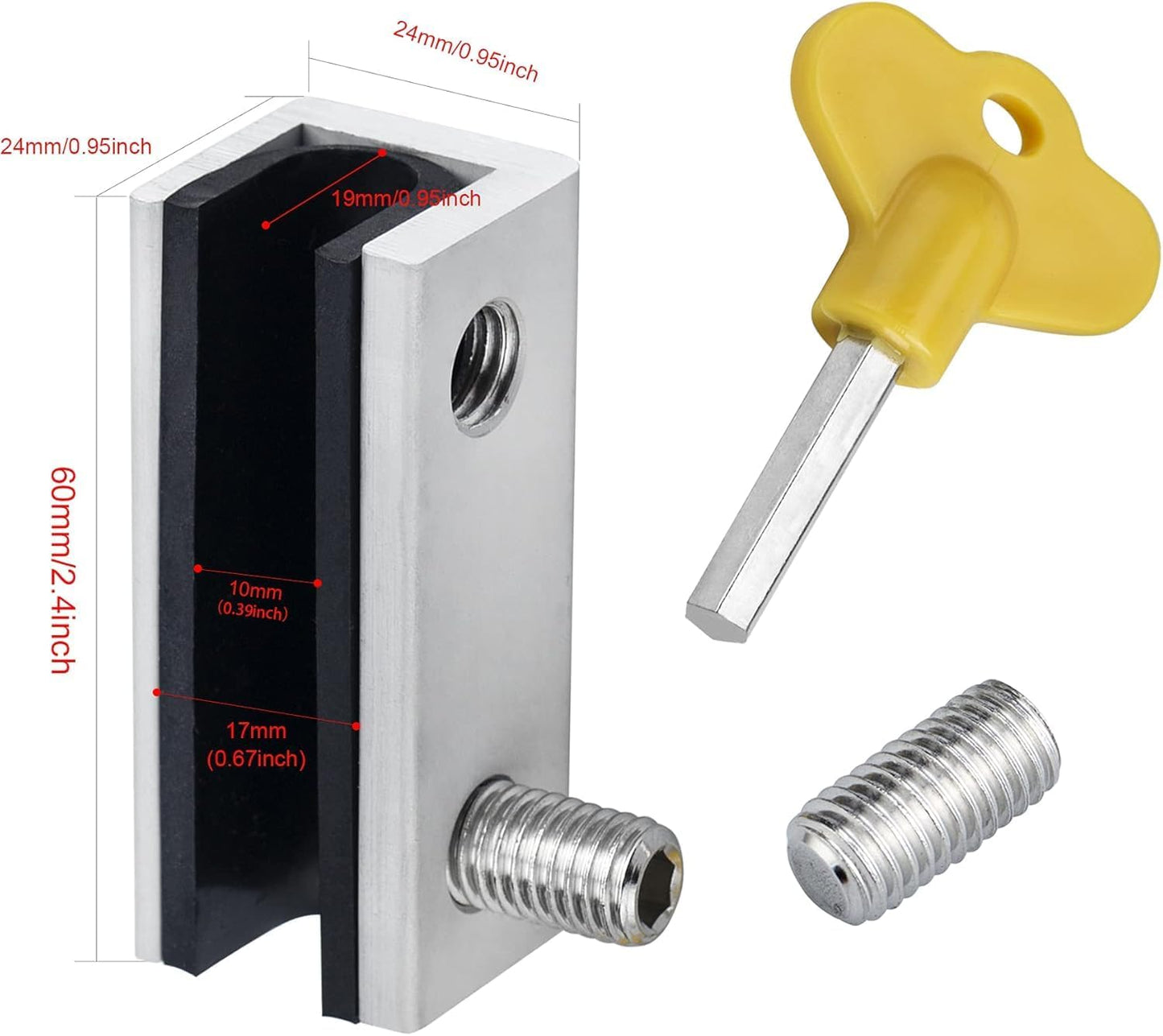 Window Locks, 4 Sets Sliding Security Window Lock with Key for Vertical & Horizontal Sliding Windows & V1258-DP02-WO-911
