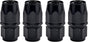6AN Hose End Fitting Straight Swivel for CPE Braided Hose Black 4PCS V1258-DP02-WO-916