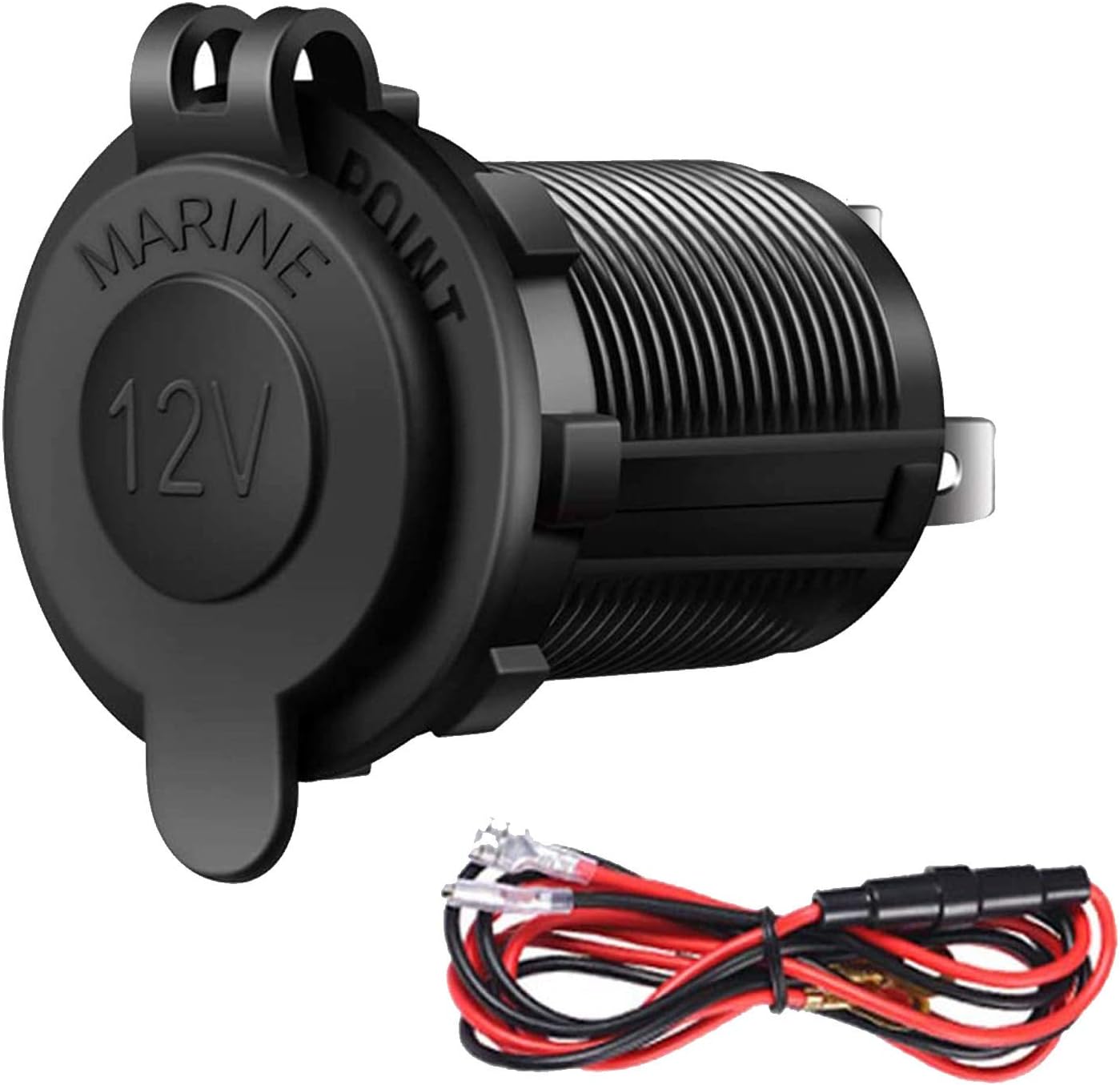 Cigarette Lighter Socket Car Marine Motorcycle ATV RV Lighter Socket Power Outlet Socket Receptacle 12V V1258-DP02-WO-920
