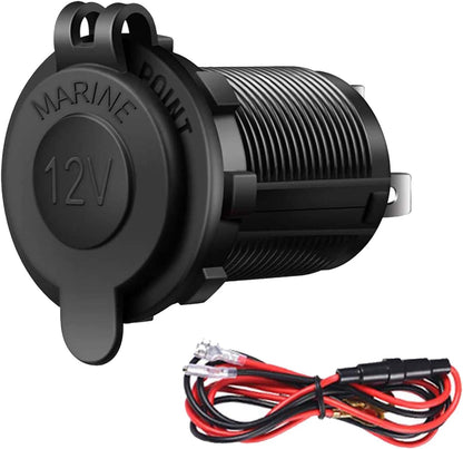 Cigarette Lighter Socket Car Marine Motorcycle ATV RV Lighter Socket Power Outlet Socket Receptacle 12V V1258-DP02-WO-920
