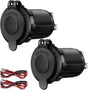12V Cigarette Lighter Socket, 2 Pack Car Marine Motorcycle ATV RV Lighter Power Outlet Socket Replacement 12 V1258-DP02-WO-921