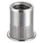 Rivet Nut 1/4"-20UNC 100Pcs Stainless Steel 304 Finish Flat Head Rivnut Threaded Insert Nut Knurled Body V1258-DP02-WO-929