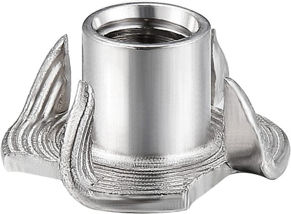 100pcs 1/4"-20 T-nut 304 Stainless Steel Four-jaw - for Home, Hotel Outdoor Threaded Insertion V1258-DP02-WO-931