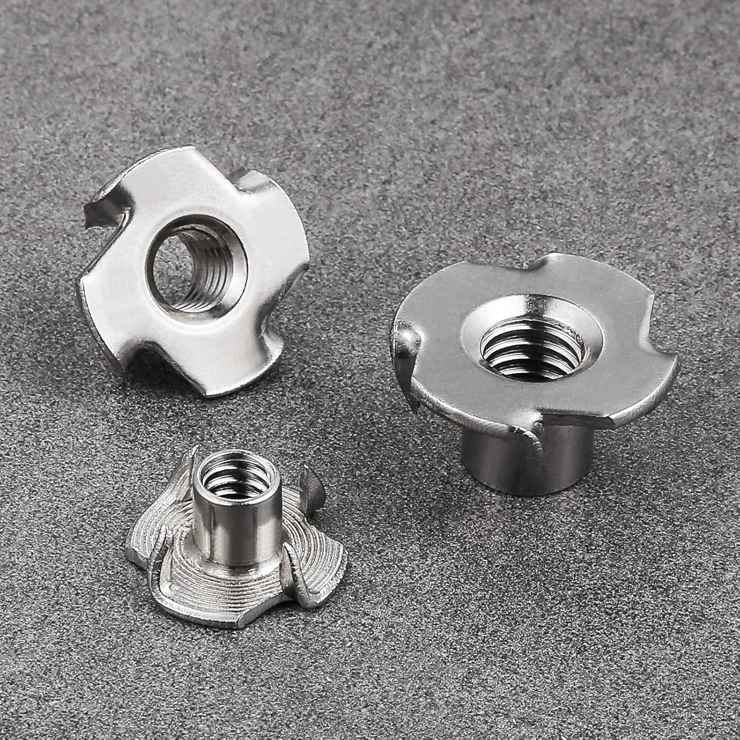 100pcs 1/4"-20 T-nut 304 Stainless Steel Four-jaw - for Home, Hotel Outdoor Threaded Insertion V1258-DP02-WO-931