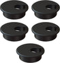 Desk Grommet 2 Inch (50 mm) Pack of 5-Black ABS Plastic Cable Hole Cover to Arrange Wires & Cords Through V1258-DP02-WO-952