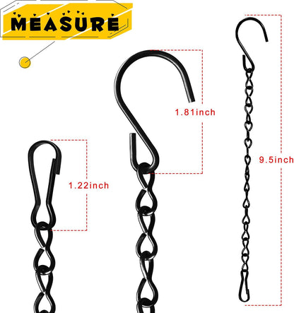 12 Pack 9.5 Inch Hanging Chain for Bird Feeders, Planters, Lanterns, Wind Chimes, Billboards, Chalkboards and V1258-DP02-WO-955