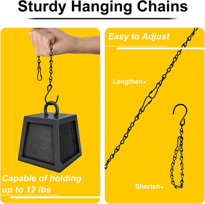 12 Pack 9.5 Inch Hanging Chain for Bird Feeders, Planters, Lanterns, Wind Chimes, Billboards, Chalkboards and V1258-DP02-WO-955
