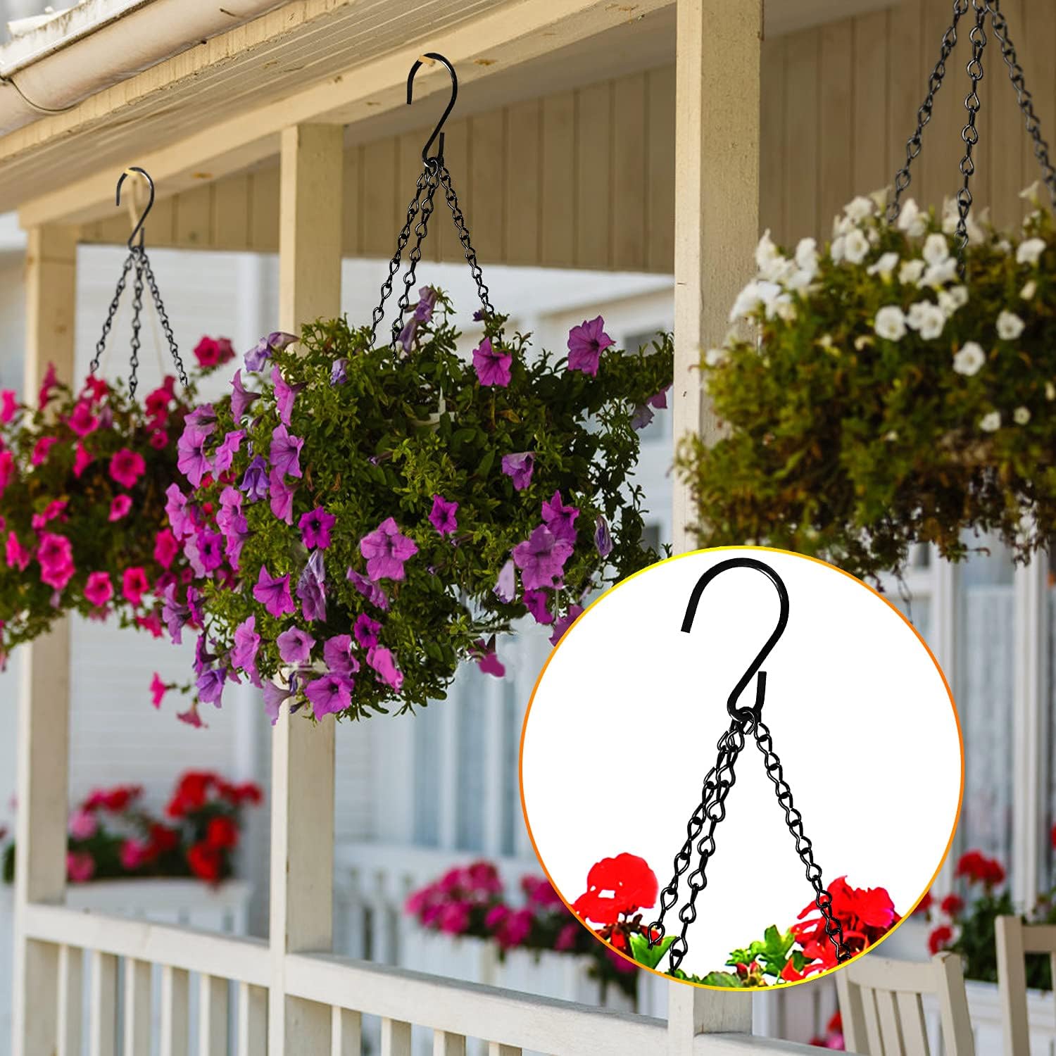 12 Pack 9.5 Inch Hanging Chain for Bird Feeders, Planters, Lanterns, Wind Chimes, Billboards, Chalkboards and V1258-DP02-WO-955