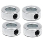 (4-Pack) 5/8" Bore Solid Steel Shaft Collars with Zinc Plated Coating - Durable Shaft Collars Suitable for V1258-DP02-WO-964