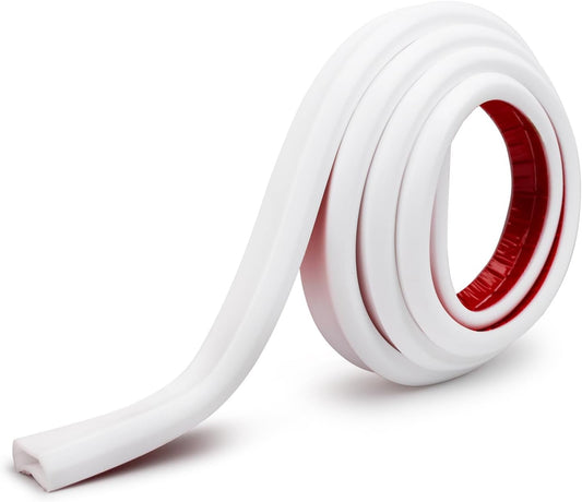 TV Cord Hider - Flexible Wall Cord Cover Low Profile Silicone Cable Raceway Self Adhesive Cut to Size Design V1258-DP02-WO-978