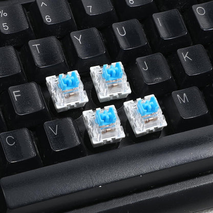 Keyboard Switches, 50 Pcs 3 PIN Blue Keyboard Clicker Replacement Dustproof Mechanical Keyboards Switches for V1258-DP02-WO-979