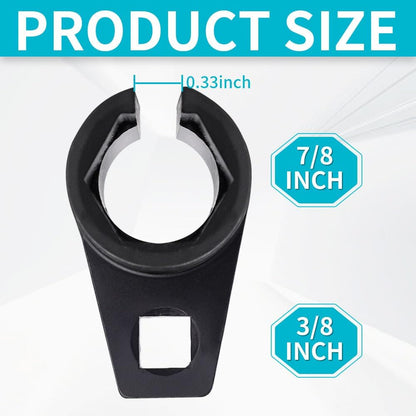 Offset O2 Sensor Socket, 7/8-Inch (22mm) with 3/8-Inch Drive, Universal Fit for Vehicle Oxygen Sensor Removal V1258-DP02-WO-980