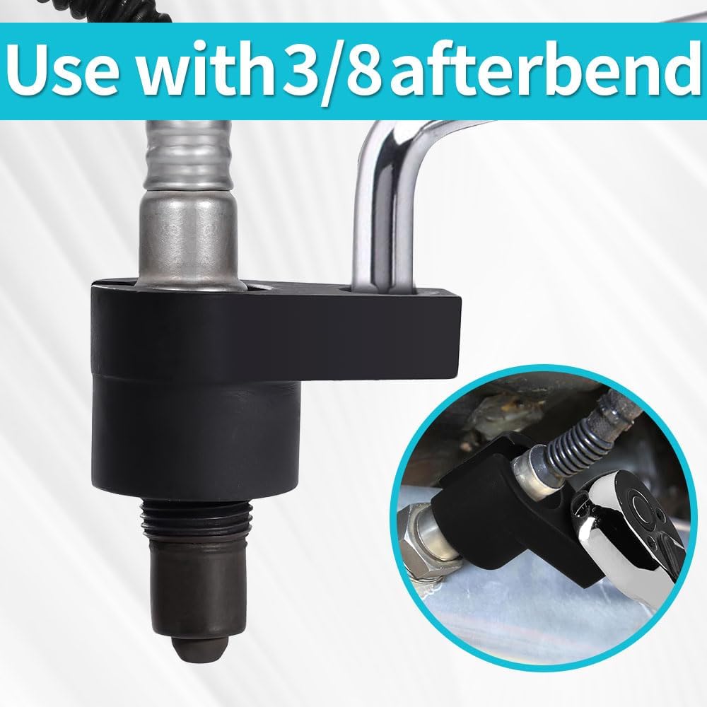 Offset O2 Sensor Socket, 7/8-Inch (22mm) with 3/8-Inch Drive, Universal Fit for Vehicle Oxygen Sensor Removal V1258-DP02-WO-980