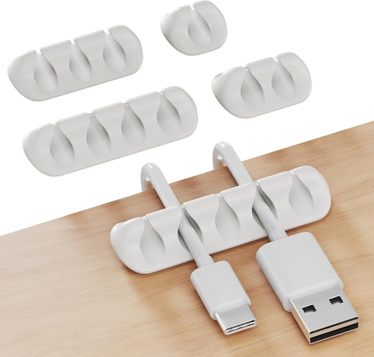 Cord Organizer for Desk Cable Holder for Nightstand Charger Organizer Adhesive Desktop Versatile Wire V1258-DP02-WO-981