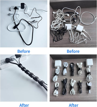 6 Inches Multi-Colour Reusable Cable Ties Cord Straps Multi-Purpose Wire Ties Cord Wrap Hook and Loop V1258-DP02-WO-982