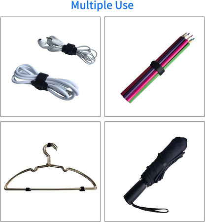 6 Inches Multi-Colour Reusable Cable Ties Cord Straps Multi-Purpose Wire Ties Cord Wrap Hook and Loop V1258-DP02-WO-982