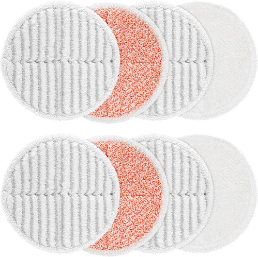 8 Pack Mop Pads Replacement Compatible with Bissell Spinwave 2124, 2039A, 2307, 23157, 23159, 20393, 20399 V1258-DP02-WO-984