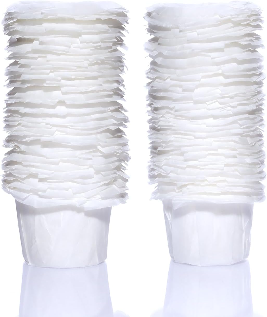 Disposable K Cup Filters, 100 Count Disposable Paper Filters for Keurig Reusable K Cups, White V1258-DP02-WO-987